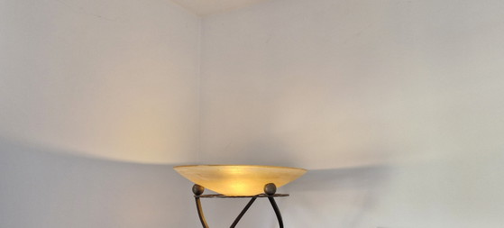 Image 1 of Lampadaire Terzani avec bol en verre de Mureno