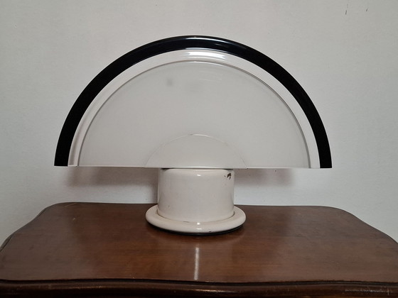 Lampe de table en verre de Murano des années 80, Zonca, Métal, Noir (photo 8 sur 8)