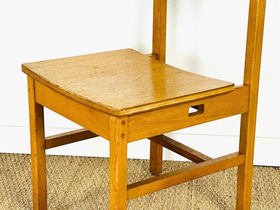 Image 1 of Set di 6 sedie da pranzo vintage in rovere, Francia, 1950