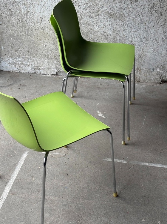 Chaise empilable Arper Catifa 46, Verte, pieds chromés, Chaises de salle à manger, Autre, Chrome (photo 2 sur 8)
