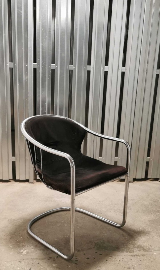 Image 1 of Gastone Rinaldi voor Fasem Italy eetkamerstoelen, jaren 80