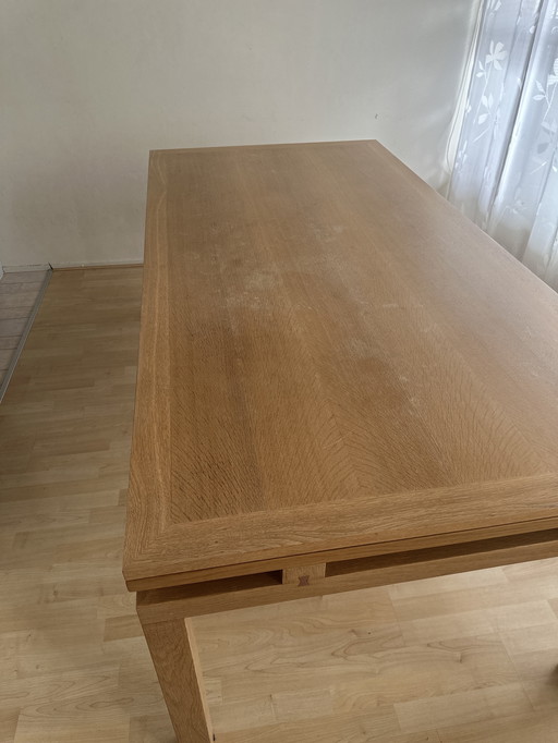 Roche Bobois eettafel set met 6 lederen stoelen