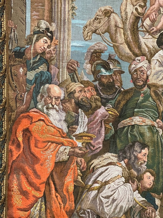 Wandtapijt gebaseerd op het schilderij "De Aanbidding der Wijzen" van Peter Paul Rubens. – Wanddecoratie (photo 3 of 7)