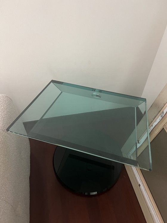 Image 1 of Vintage glass side table
