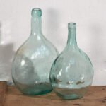 Antique blue demijohns (c.1920). Set of 2 pieces #47 – Decorative Objects, Glass (photo 13 of 18)