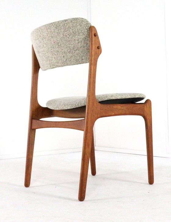 Image 1 of Set of 4 Erik Buch for O.D. mobler dining chairs model 49 vintage upholstered