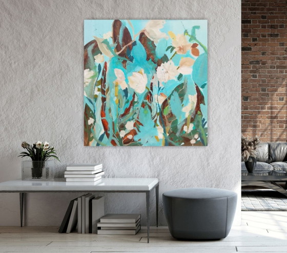 Acrylverfschilderij #Flora 100x100cm – joart, Schilderijen & Tekeningen, Canvas (photo 14 of 15)