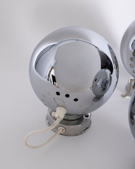 Vintage Eyeball Wall Lamps by Goffredo Reggiani from Reggiani, 1970s, Set of 3 – Wall lights, Metal (photo 6 of 7)