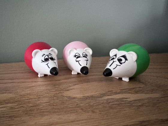 Set van 3 vintage Pelikan muismarkers uit de jaren 70/80. – Decoratieve objecten, rvs, Polyester (photo 3 of 5)