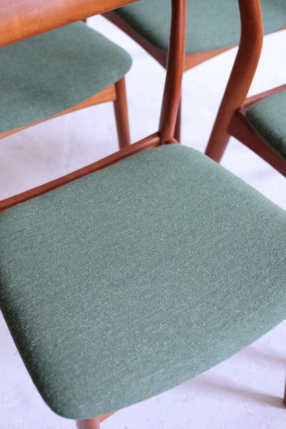 Image 1 of Juego de 4 sillas de comedor R. Borregaard, década de 1970.