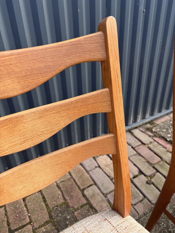 Image 1 of 6 Piece Vintage Dining Chairs Teak Danish