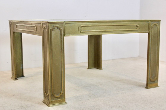 Paire de Tables d'appoint brutalistes en bronze coulé par Peter van Heeck, Verre, Industrieel (photo 7 sur 12)