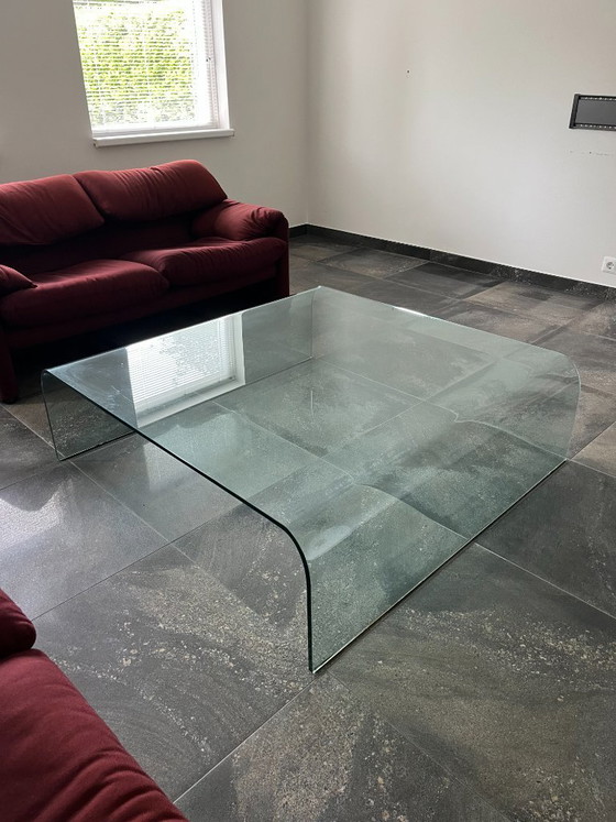 Image 1 of Glazen salontafel waterfall 120 x 120