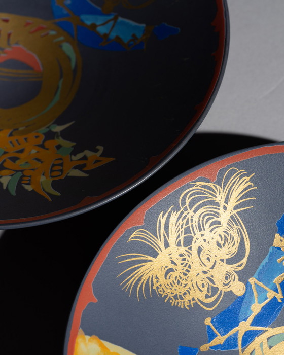 Image 1 of Duo „Liguria“ Gilbert Portanier Rosenthal Künstler Porzellanschale Servierteller