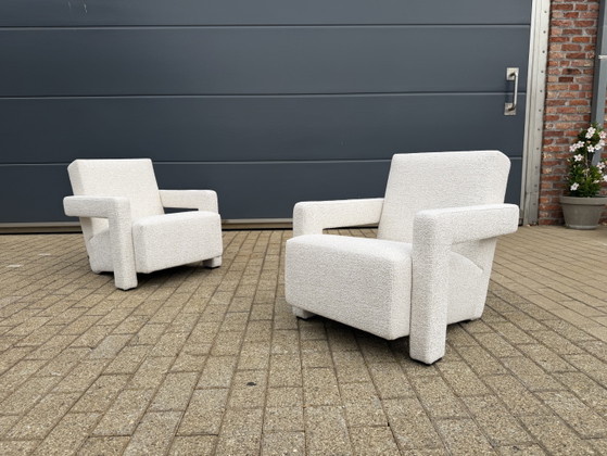 Cassina Utrecht Chair Beige Bouclé, Rietveld Nieuwstaat! – Fauteuils, Textile (photo 8 of 15)