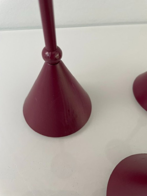 Image 1 of Set van 3 Memphis style kandelaren