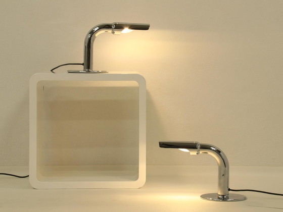 Image 1 of Set di 2 lampade da tavolo modello Gulp di Ingo Maurer, Germania, anni '60