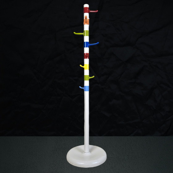 Image 1 of Appendiabiti da terra per bambini Ikea vintage colorato (curvo) in stile Memphis (modulare, regolabile)