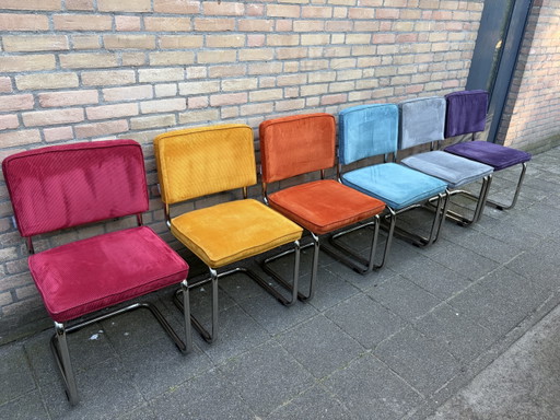🪑✅ 6 Zuiver Ridge Rib Ribstof Stoelen ❗️