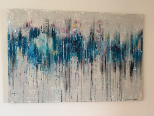 Color Rain - Ingeborg Herckenrath, Atelier Paint-Ing – schilderijen tekeningen, Canvas