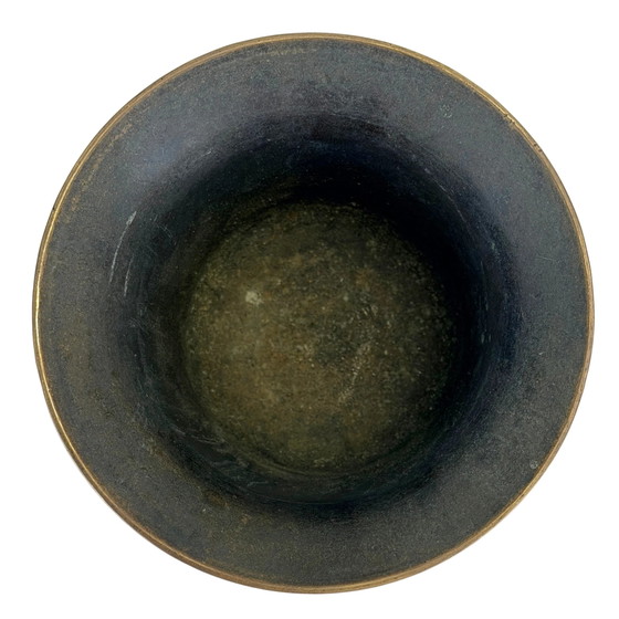 Antieke Italiaanse bronzen vijzel en stamper – ca. 1880–1900 – Keukenaccessoires (photo 6 of 8)