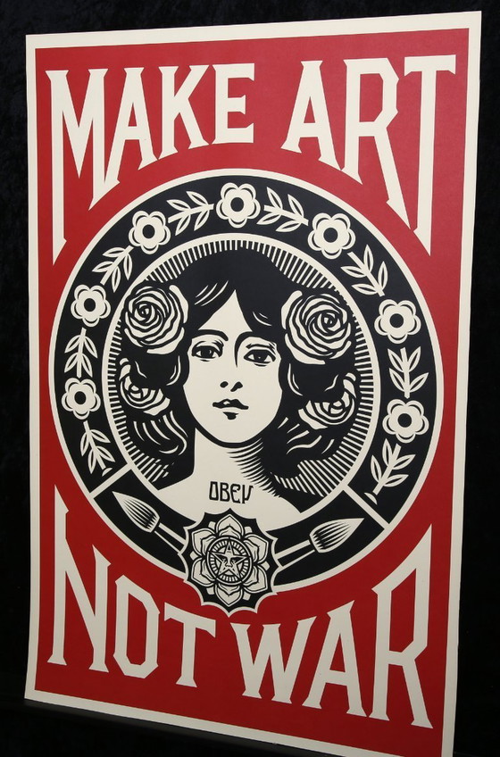 Image 1 of Fairey, Shepard - Make Art Not War - litografia offset a colori - firmato a mano