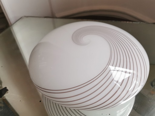 Lampada da parete o da soffitto in vetro di Murano a spirale italiana di metà secolo