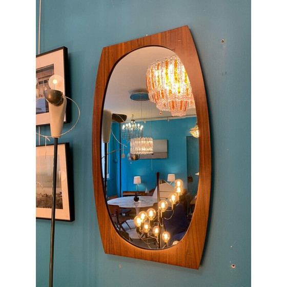 Image 1 of Vintage mirror in rosewood by Gianfranco Frattini, 1970s
