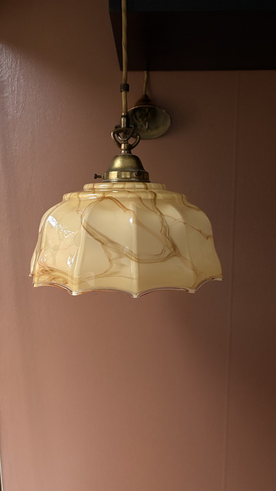 Image 1 of Art Deco Gemarmerde Hanglamp