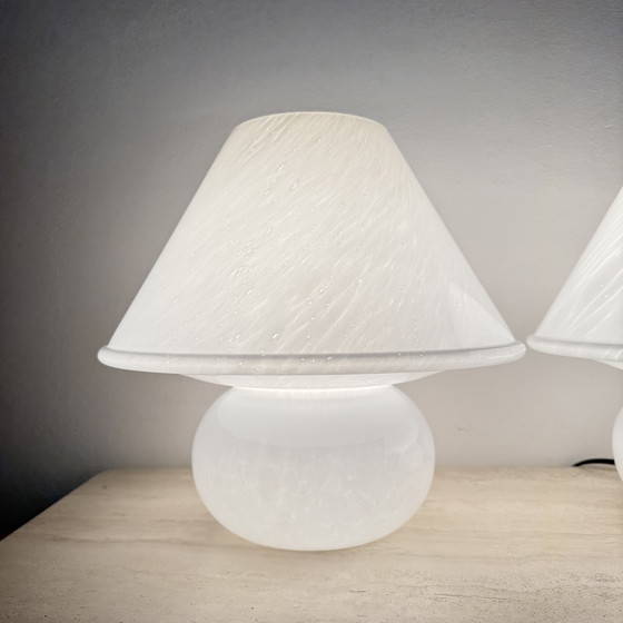 Image 1 of Limburg Glashütte Glass Table Lamp Mushroom, 1970's