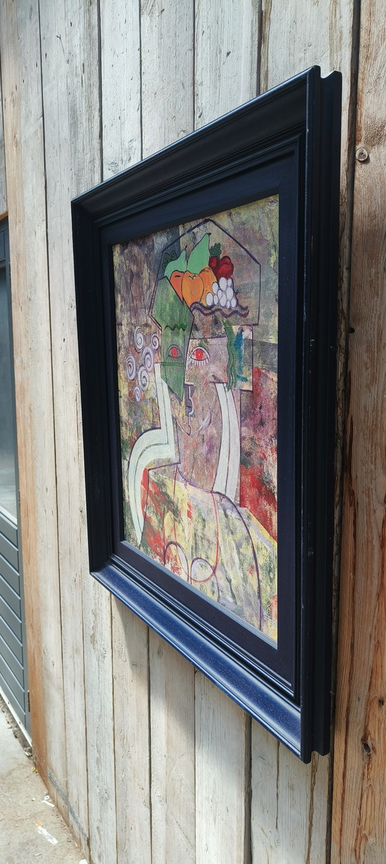 Image 1 of Ludo Huys, Mixed-Media-Kunst aus den 1990er Jahren im Stil von Picasso