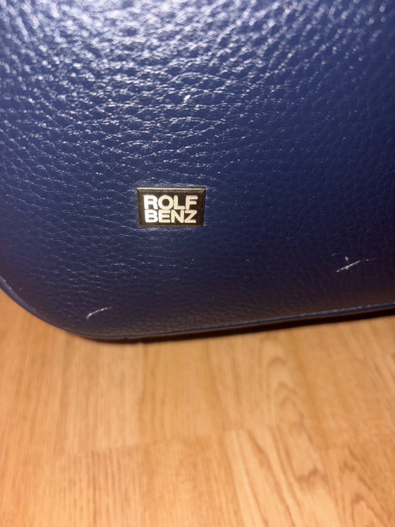 Vintage Rolf Benz lederen 2,5 zits bank – Banken, Leather, Metal (photo 4 of 5)