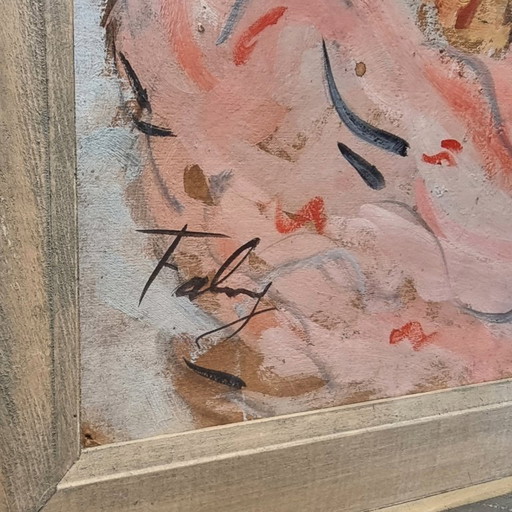 Portrait vintage d'une femme dans le style de Jean-Gabriel Domergue