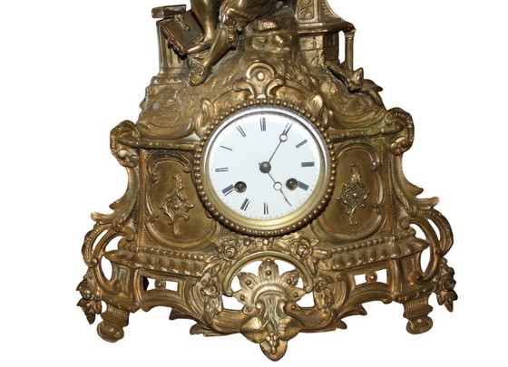 Antico orologio da camino francese – Japy Frères – Ottone – Brass (photo 2 of 9)