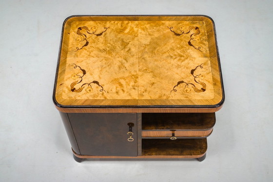 Image 1 of Mobile bar Art Déco con intarsi, anni '30