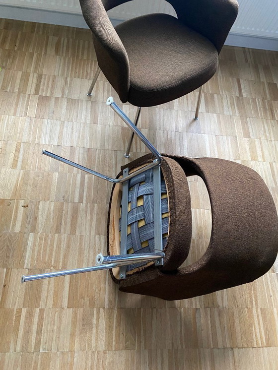 Image 1 of 2x Vintage Chair in the style of Conference Chair Knoll Saarinen