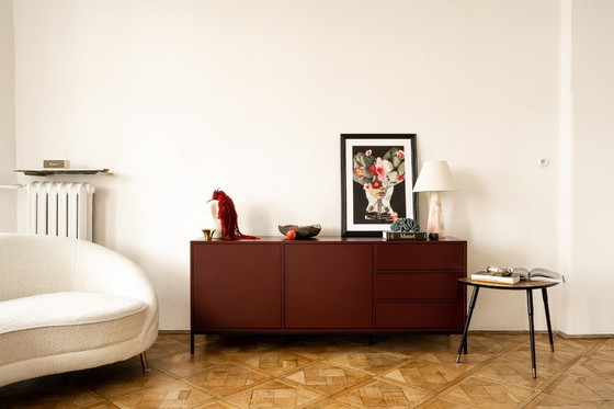 Image 1 of Burgundy red sidetable by KONDOR