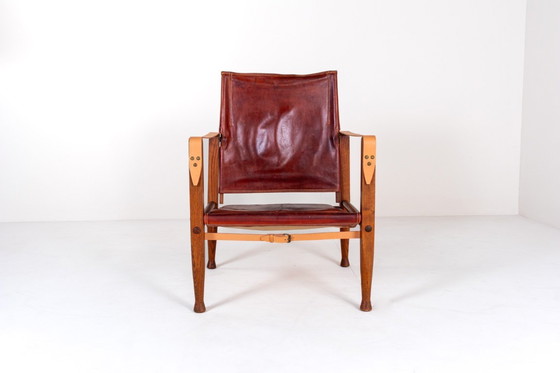 Image 1 of Sedia Safari vintage Kaare Klint per Rud Rasmussen KK47000 in pelle, Danimarca
