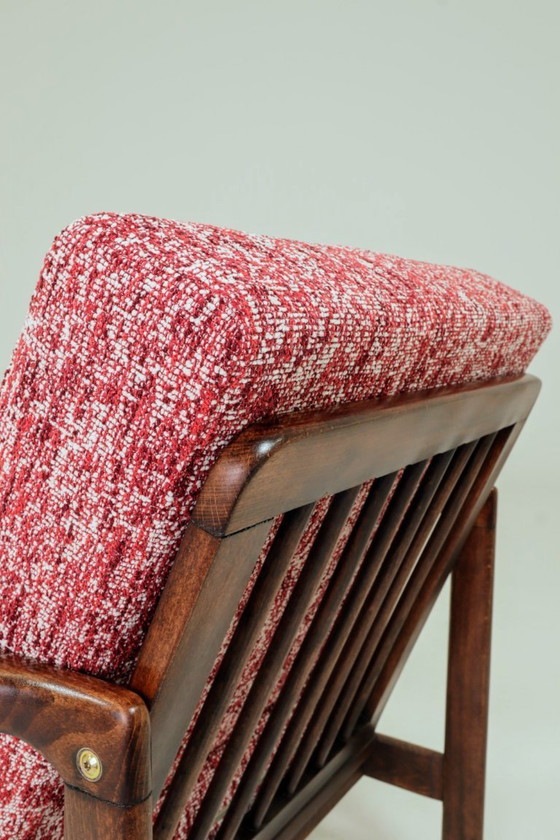 Image 1 of Fauteuil vintage red lobster mid century modern design 1965