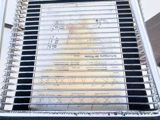 Image 1 of 2 barkrukken, model Kreuzschwinger, ontworpen door Till Behrens voor Schlubach, jaren 80.