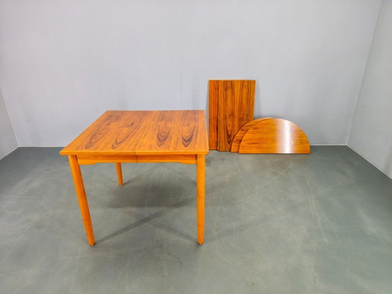 Image 1 of Danish Mid Century Teak Extendable Dining Table, 1960s