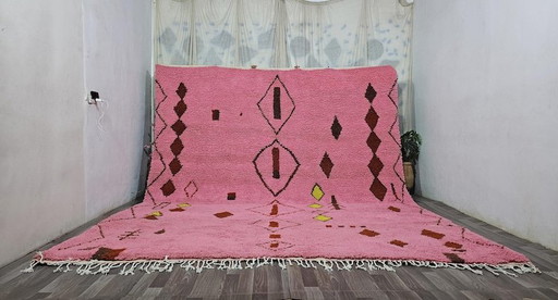 Large pink Berber wool rug 270/360cm – vloerkleden en tapijten