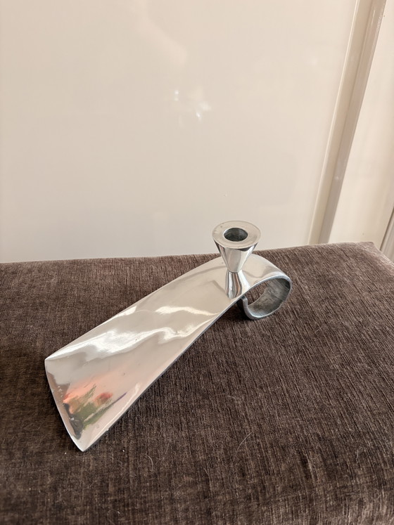 Matthew Hilton "Comma" Portacandele – Design Vintage Anni '80 – Aluminium (photo 4 of 5)