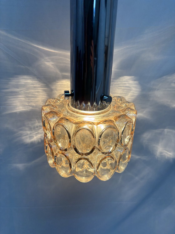 Image 1 of Lampada a sospensione vintage in vetro a bolle, design classico, Helena Tynell
