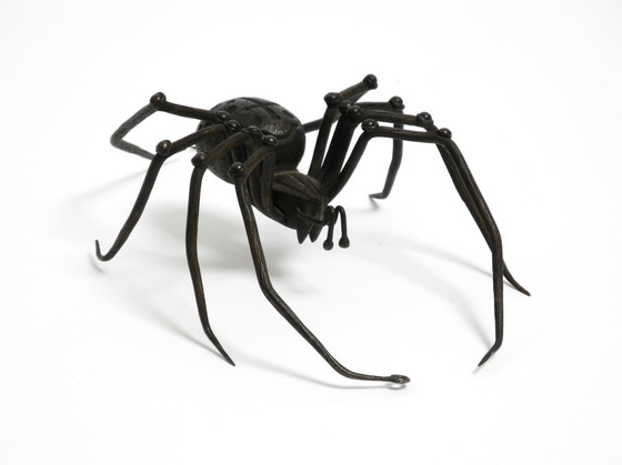 Image 1 of Prachtige Italiaanse Mid Century Moderne "Spin" wanddecoratie van ijzer