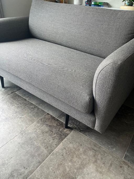 Canapé 2 places gris design, comme neuf, 151 cm de large