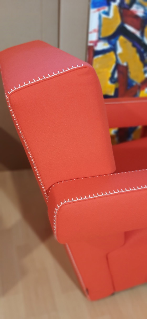 Image 1 of Cassina 2 Poltrona 637 Utrecht Nuova Mai Usata Lampo Rosso Lana 13L
