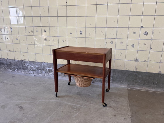 Tavolino scandinavo vintage in teak – Tavolini, Wood, Wicker (photo 6 of 6)