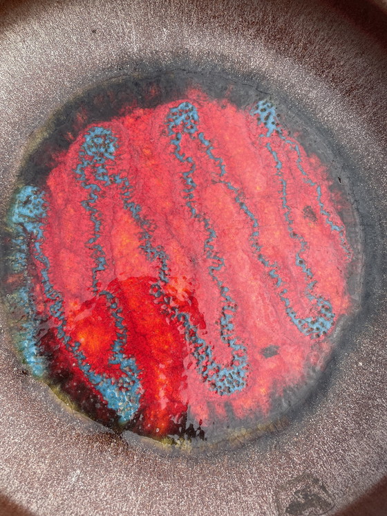 Image 1 of Fat Lava keramische fruitschaal dia= 25cm Duitsland vintage jaren 60 midden eeuw