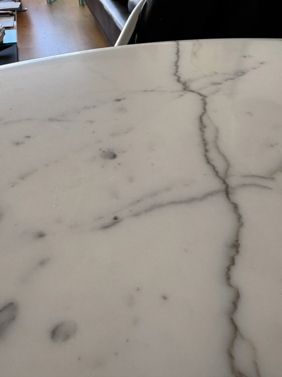 White Marble Dining Table (photo 9 of 9)